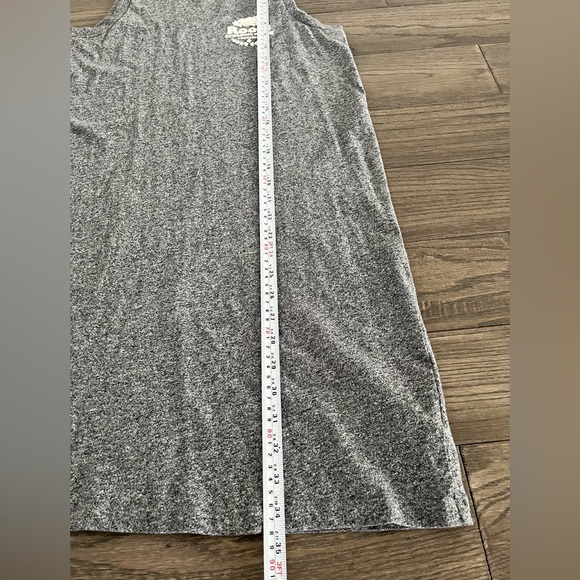 Roots Canada Sleeveless Tank Dress Womens Salt & Pepper Gray Chest Logo - Picture 6 of 6